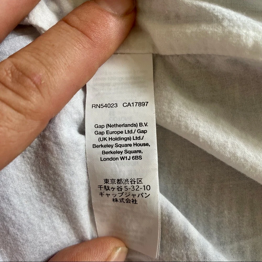 Gap Lined Linen/Cotton Striped‎ Drawstring Elastic Waist Skirt Size Small